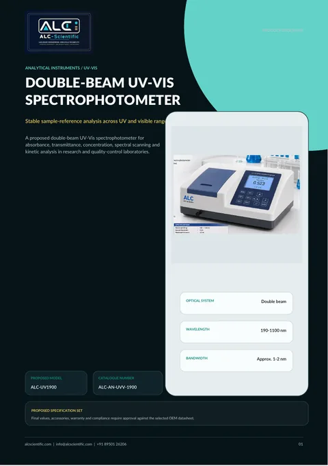 Double-Beam UV–Vis Spectrophotometer