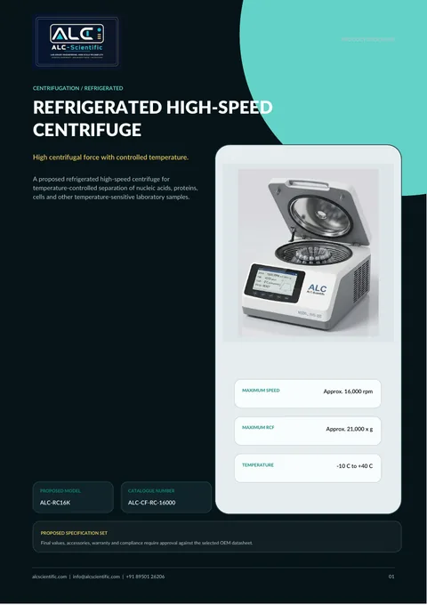 Refrigerated High-Speed Centrifuge
